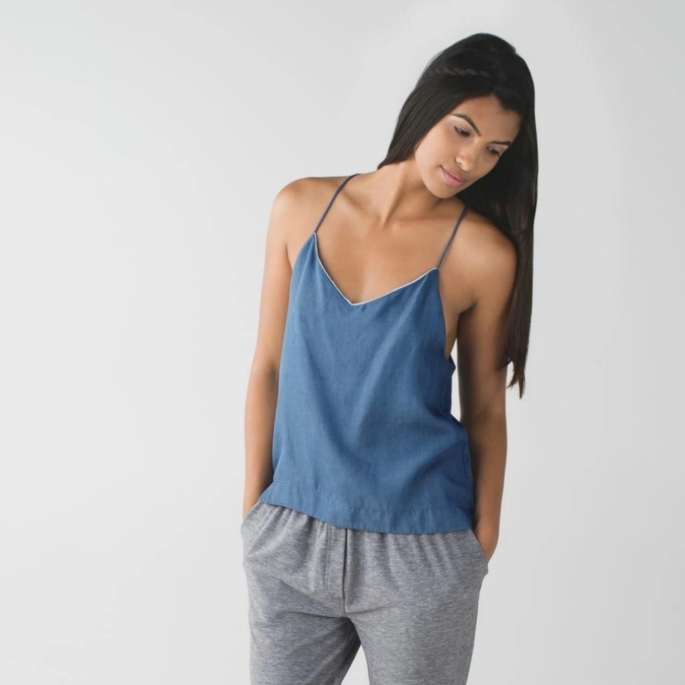 lululemon athletica Blue Slim-Strap Tank Top